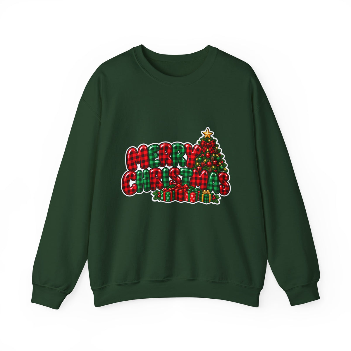 Merry Christmas Tree Crewneck Sweatshirt