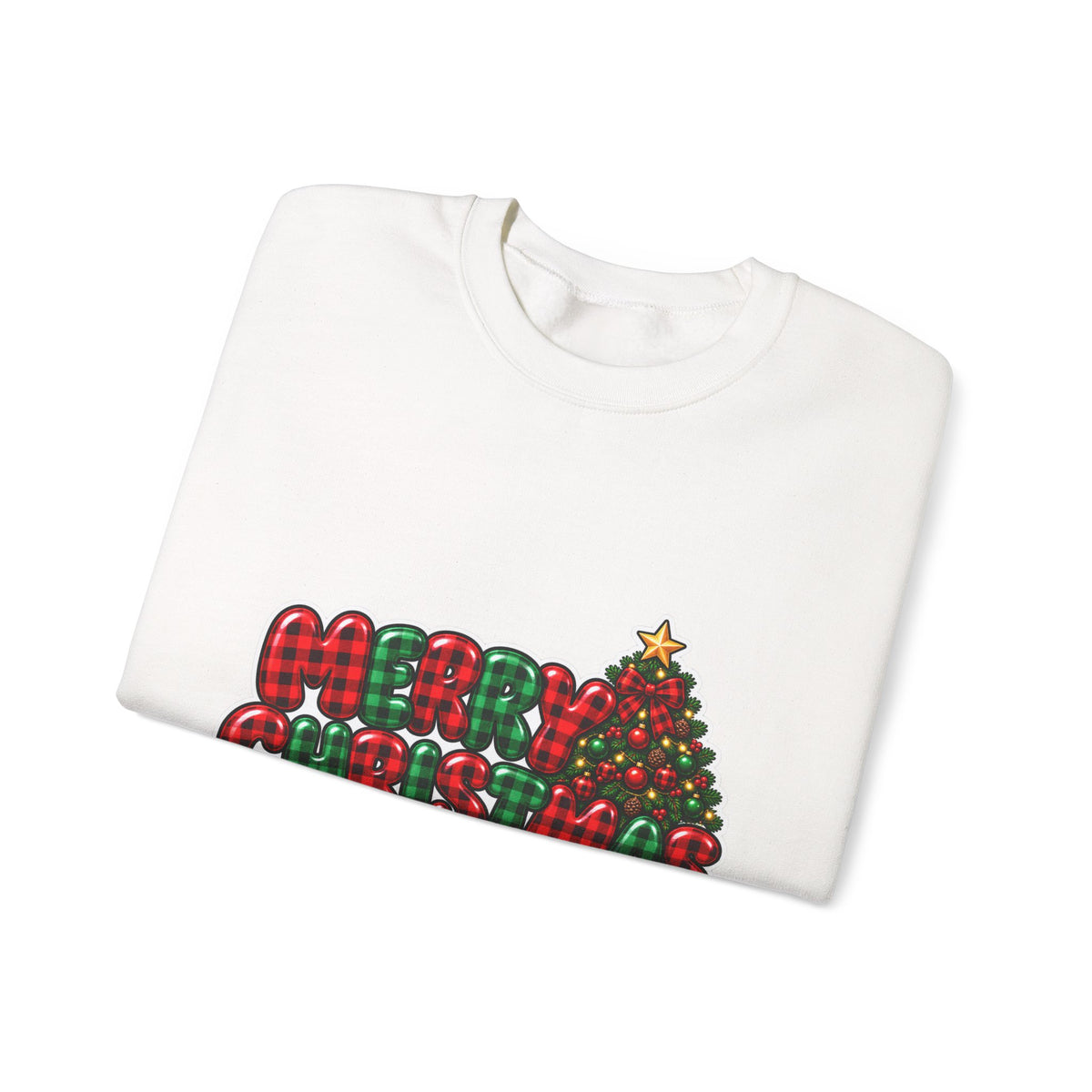Merry Christmas Tree Crewneck Sweatshirt
