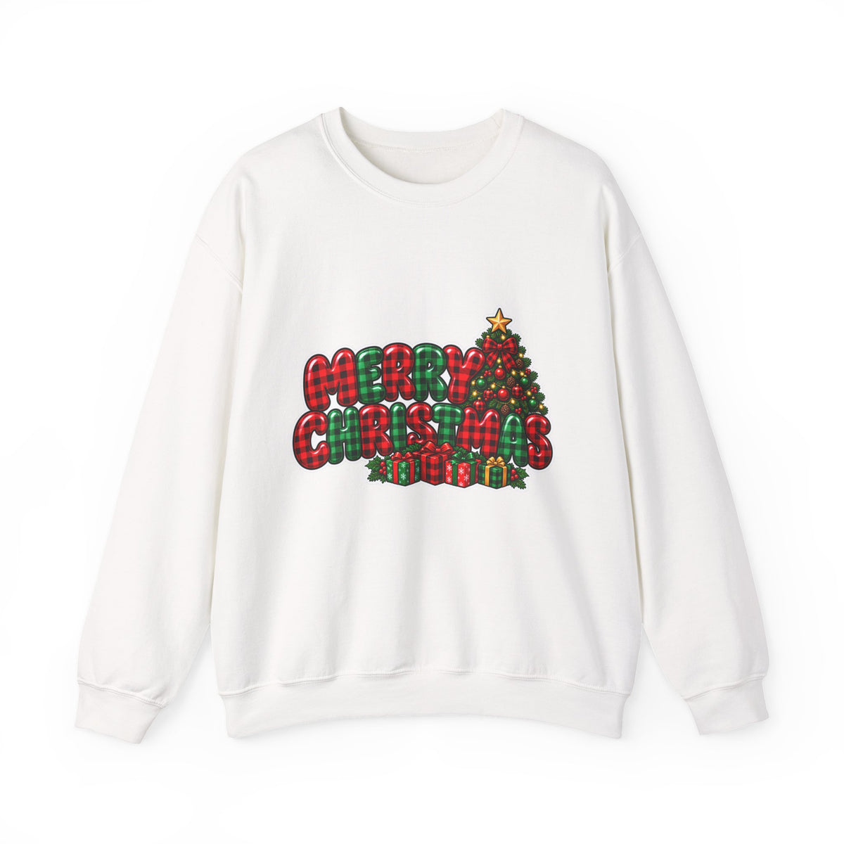 Merry Christmas Tree Crewneck Sweatshirt