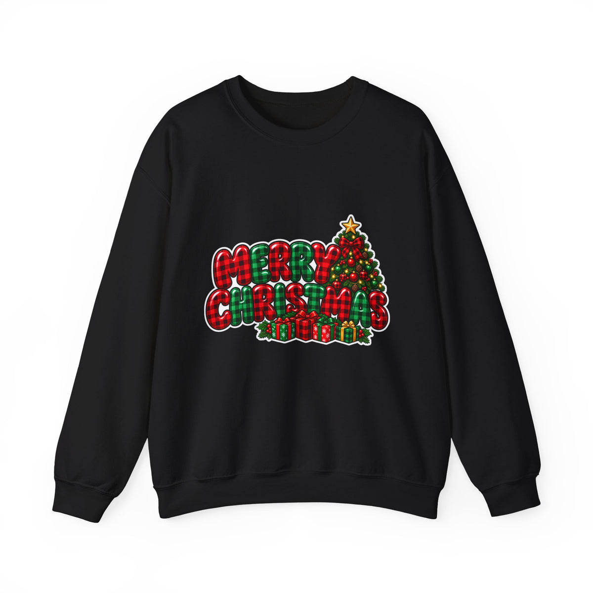 Merry Christmas Tree Crewneck Sweatshirt