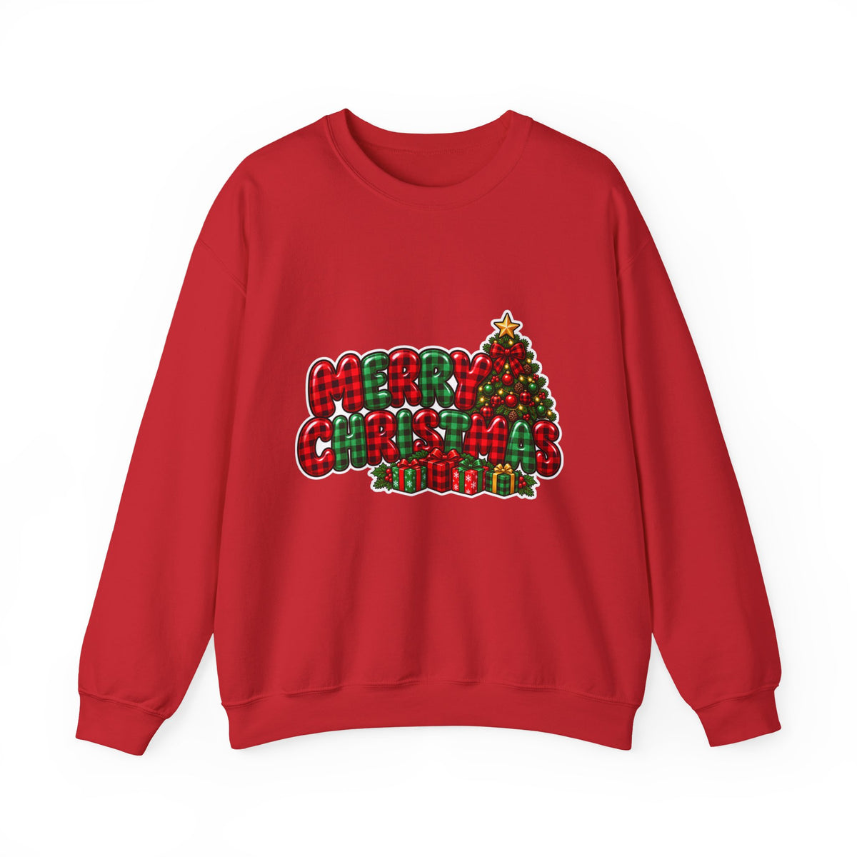 Merry Christmas Tree Crewneck Sweatshirt